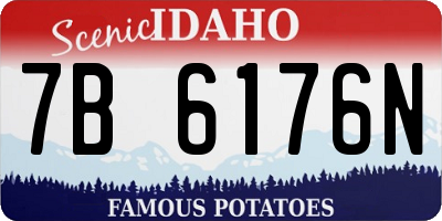 ID license plate 7B6176N