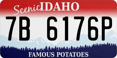 ID license plate 7B6176P