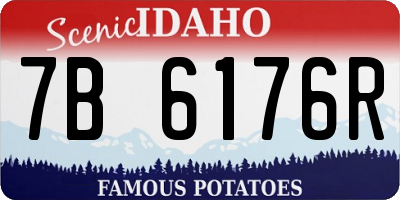 ID license plate 7B6176R