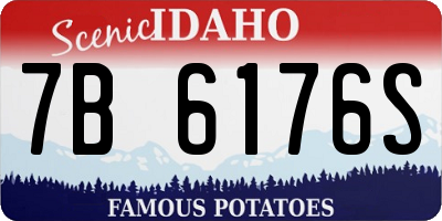 ID license plate 7B6176S