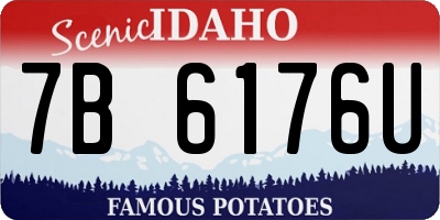 ID license plate 7B6176U