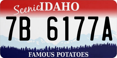 ID license plate 7B6177A