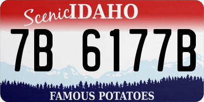 ID license plate 7B6177B