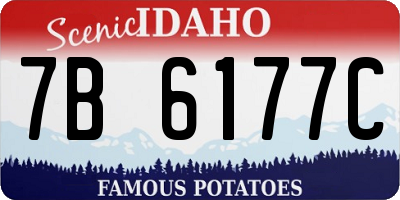 ID license plate 7B6177C