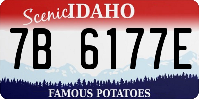 ID license plate 7B6177E