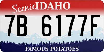 ID license plate 7B6177F