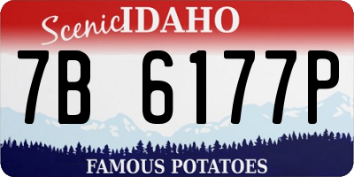 ID license plate 7B6177P