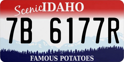 ID license plate 7B6177R