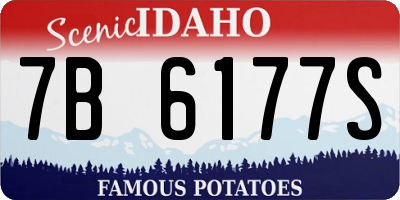 ID license plate 7B6177S