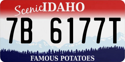 ID license plate 7B6177T