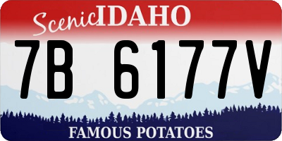 ID license plate 7B6177V