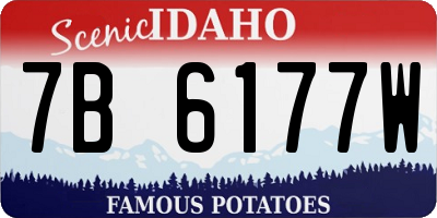 ID license plate 7B6177W
