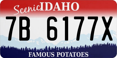 ID license plate 7B6177X