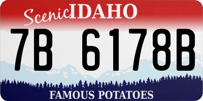 ID license plate 7B6178B