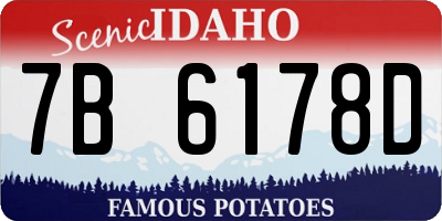 ID license plate 7B6178D