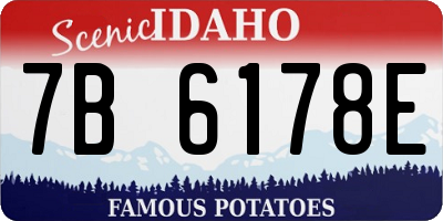 ID license plate 7B6178E