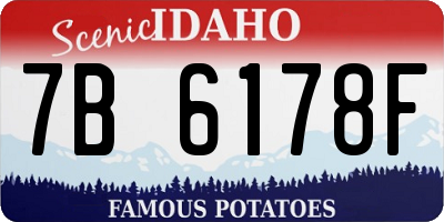 ID license plate 7B6178F
