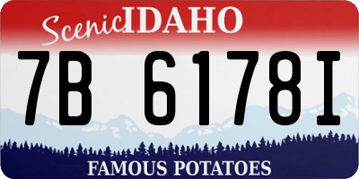ID license plate 7B6178I
