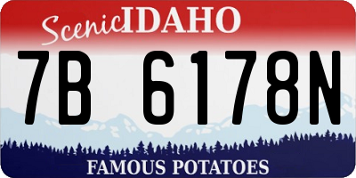 ID license plate 7B6178N