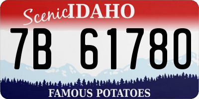 ID license plate 7B6178O
