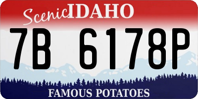 ID license plate 7B6178P