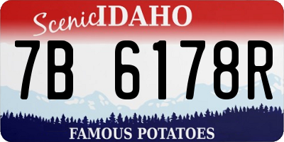 ID license plate 7B6178R