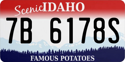 ID license plate 7B6178S