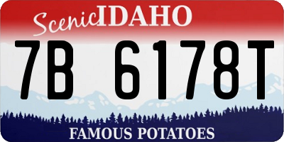 ID license plate 7B6178T