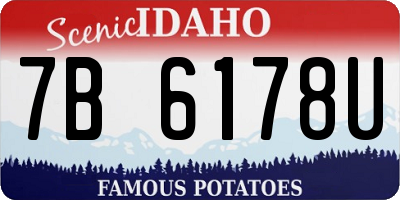 ID license plate 7B6178U