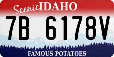 ID license plate 7B6178V