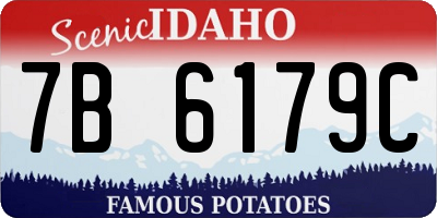 ID license plate 7B6179C