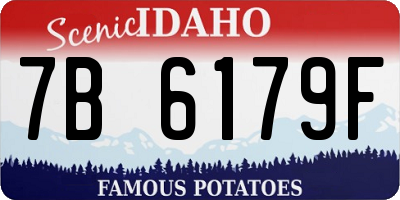 ID license plate 7B6179F
