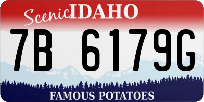 ID license plate 7B6179G