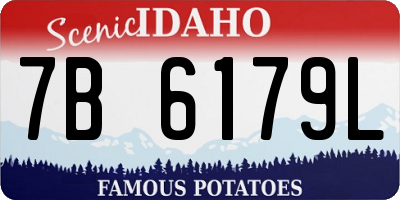 ID license plate 7B6179L