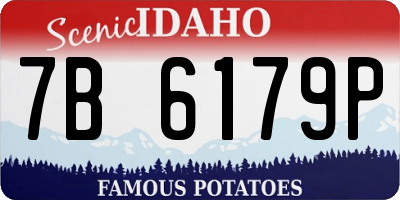 ID license plate 7B6179P
