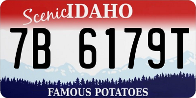 ID license plate 7B6179T