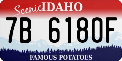 ID license plate 7B6180F