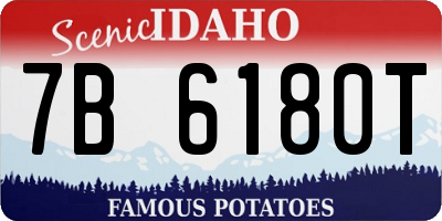 ID license plate 7B6180T