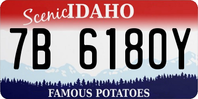 ID license plate 7B6180Y
