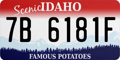 ID license plate 7B6181F