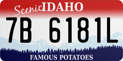 ID license plate 7B6181L