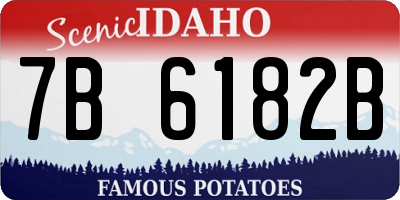ID license plate 7B6182B