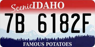 ID license plate 7B6182F