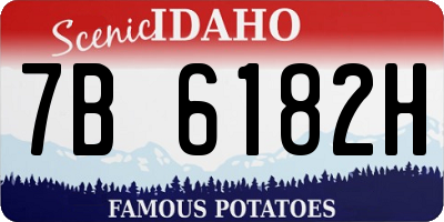 ID license plate 7B6182H