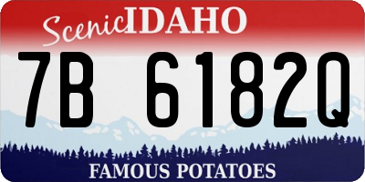 ID license plate 7B6182Q