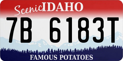 ID license plate 7B6183T