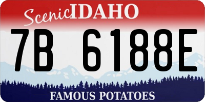 ID license plate 7B6188E