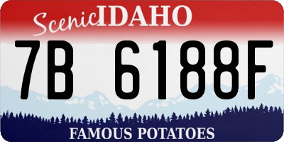ID license plate 7B6188F