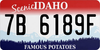 ID license plate 7B6189F