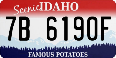 ID license plate 7B6190F